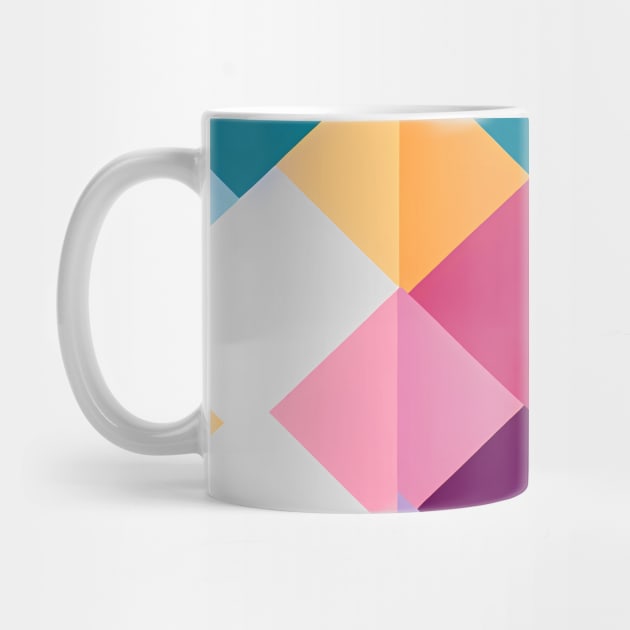 Abstract Geometric Pattern, pastel color scheme by Artilize